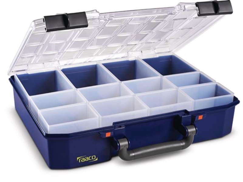 RAACO 144551 Sortimentskasten CarryLite 80 4x8-12 B337xT278xH80mm 12 Fächer