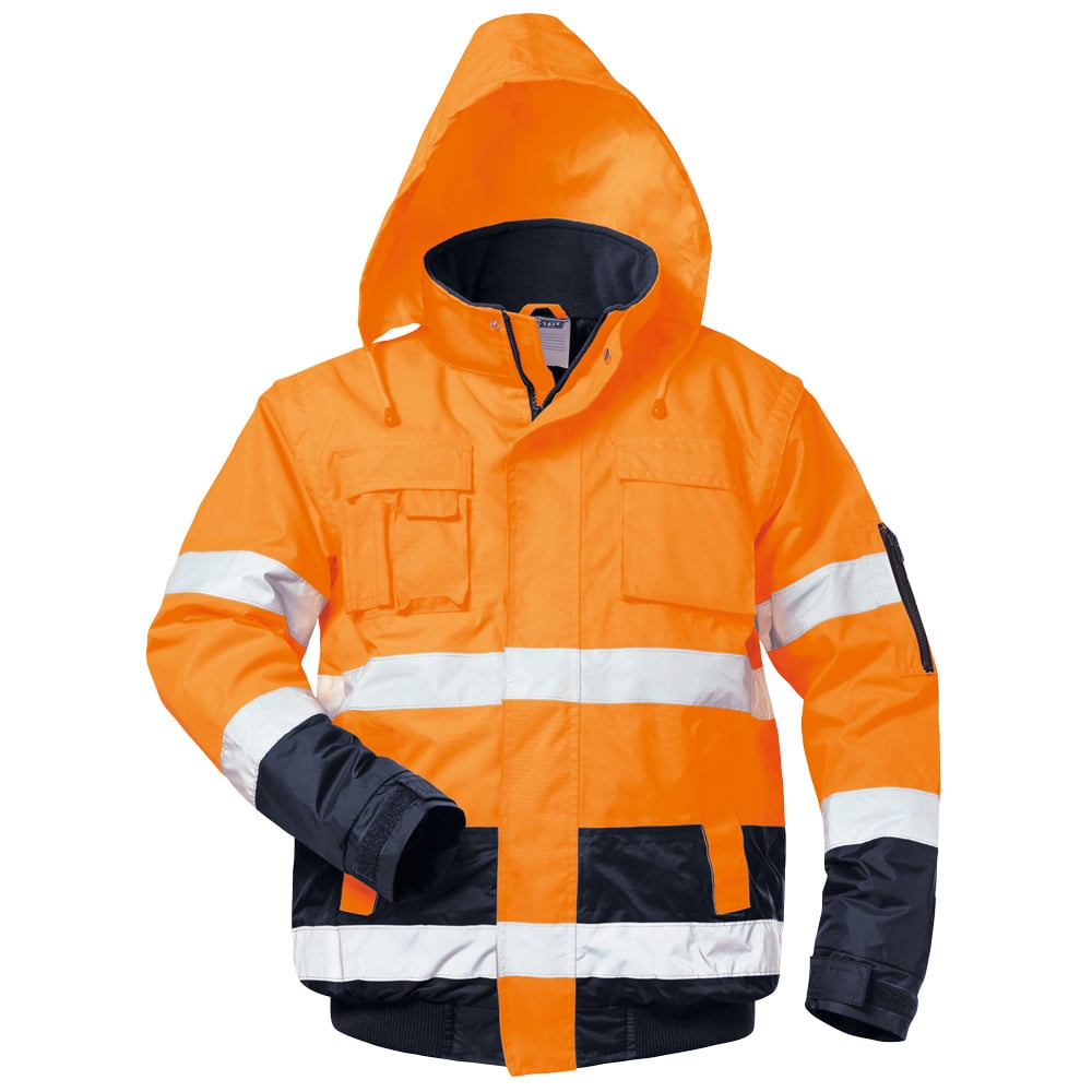 Gr .M (50/52) *OTTO* WARNSCHUTZPILOTJACKE ORANGE/MARINE orange *OTTO* high vis p