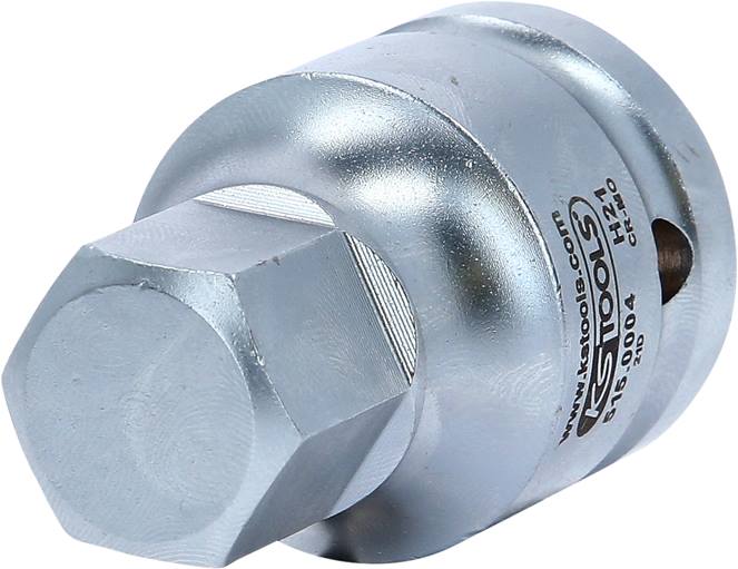KS Tools 515.0004 3/4'' Kraft-Bit-Stecknuss Innensechskant kurz, 21mm