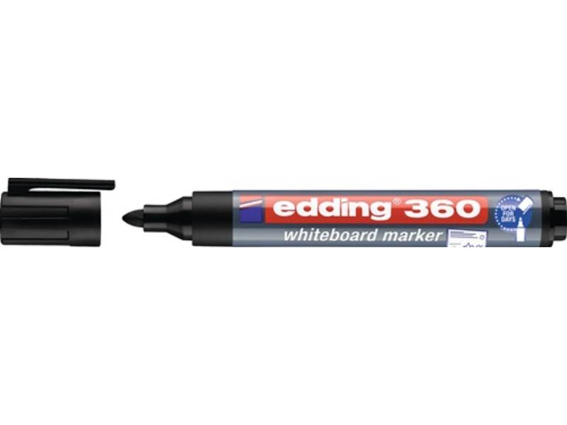 EDDING 4-360001 Whiteboardmarker 360 schwarz Strichbreite 1,5-3 mm Rundspitze