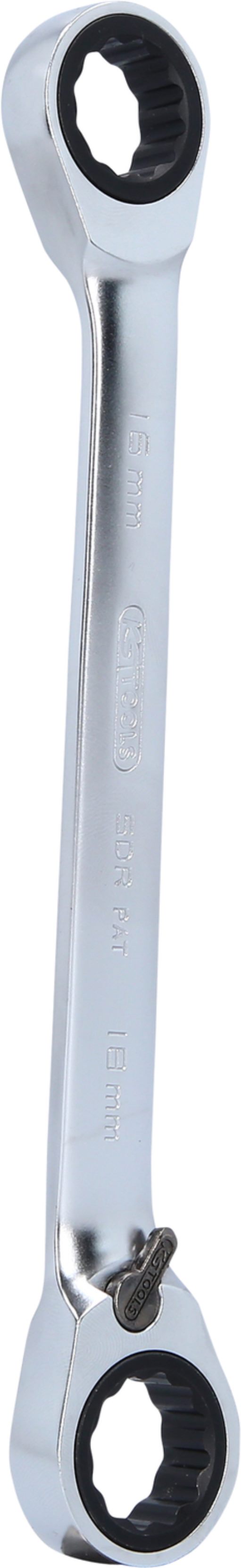 KS Tools 503.4577 GEARplus Doppel-Ratschenringschlüssel umschaltbar 16x18mm