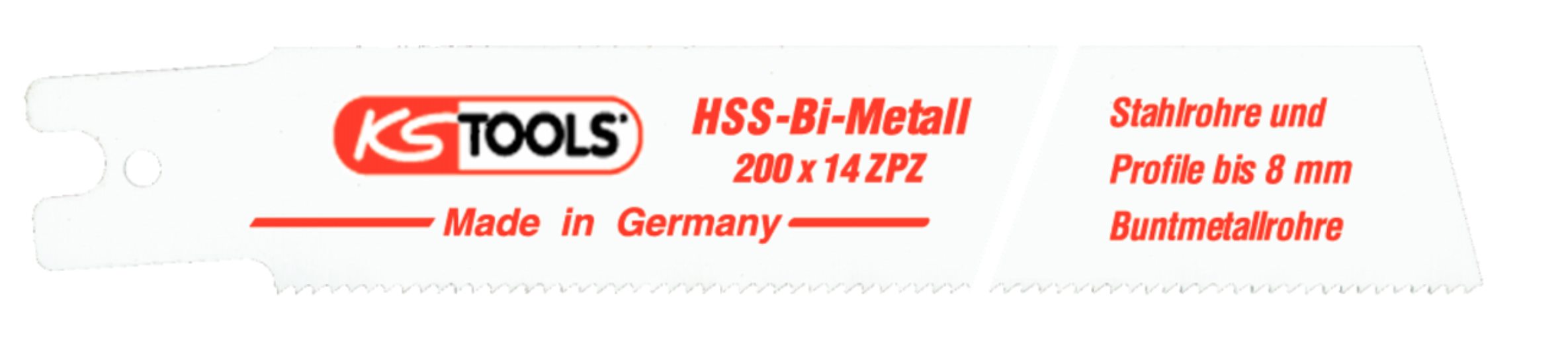 KS Tools 129.4454 Säbelsägeblatt Rems, HSS-Bi-Metall, 200mm, 1,8mm, 5er Pck