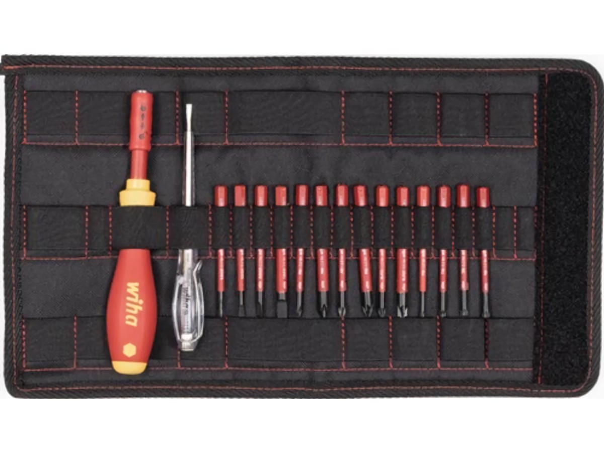 WIHA 36068 Schraubendreher-Satz slimVario 16-teilig mit Wechselklingen VDE isoli