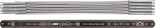 BMI 961200044S Gliedermaßstab  Länge 2 m Breite 14 mm mm/mm EG II Aluminium schw