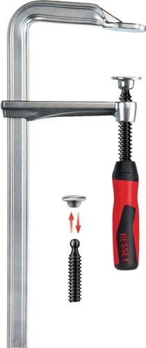BESSEY GZ100-2K Ganzstahlschraubzwinge GZ-2K Spannweite 1000 mm Ausladung 120 mm