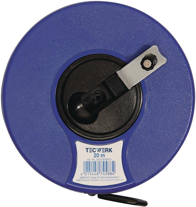 TECWERK 2000855806 Kapselbandmaß L.30m Bandbr.13mm 2 mm/cm EG II ABS Nylon-Fiber