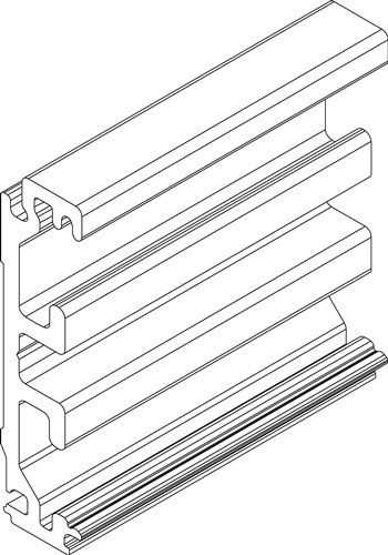 GEZE 147555 Zargenausgleichsprofil Wandmontage Aluminium EV1 Länge 1650 mm Levol