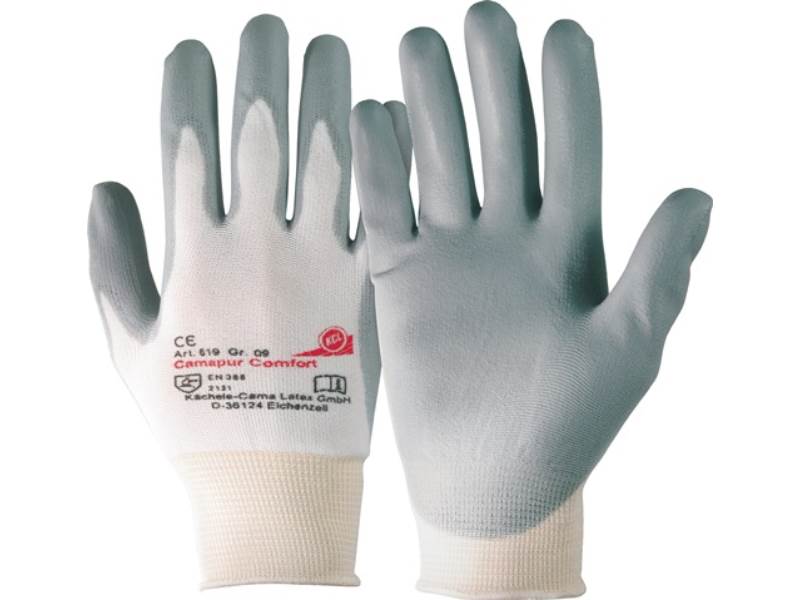HONEYWELL 061910941E Handschuhe Camapur Comfort 619+ Größe 10 weiß/grau EN 388 P