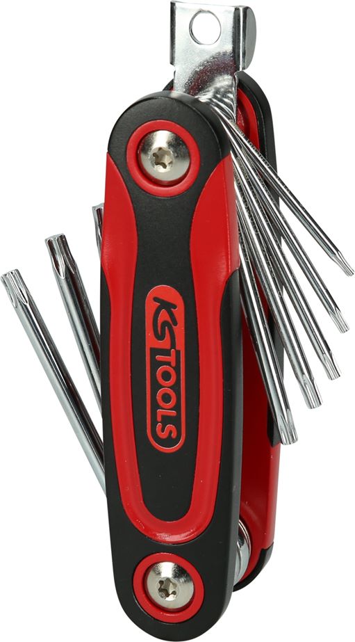 KS Tools 158.3510 CHROMEplus Torx-Winkelstiftschlüssel-Klapphalter, 8-tlg.