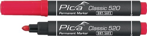 PICA 520/40 Permanentmarker Classic rot Strichbreite 1 - 4 mm Rundspitze
