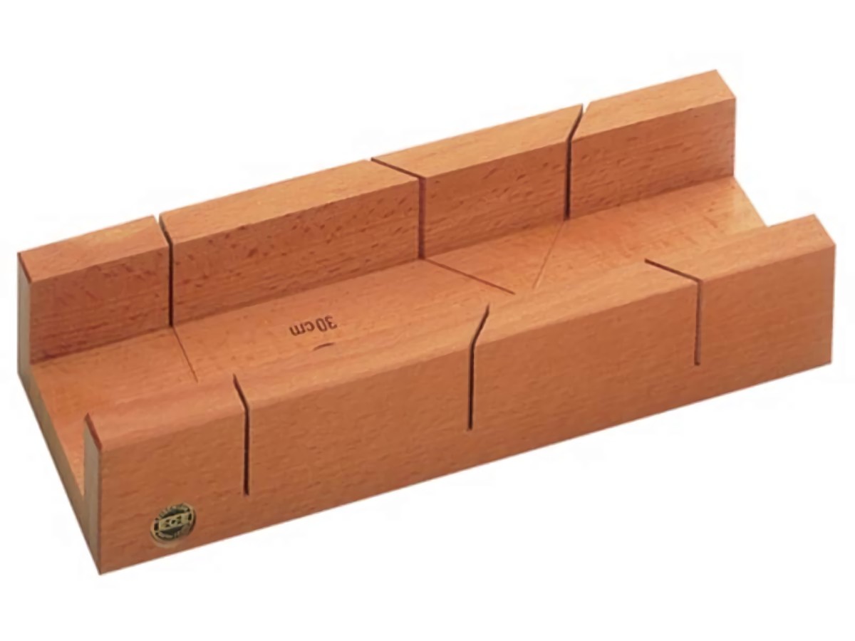ECE 225 Gehrungsschneidlade  L300xB62xH37mm Rotbuchenholz lackiert