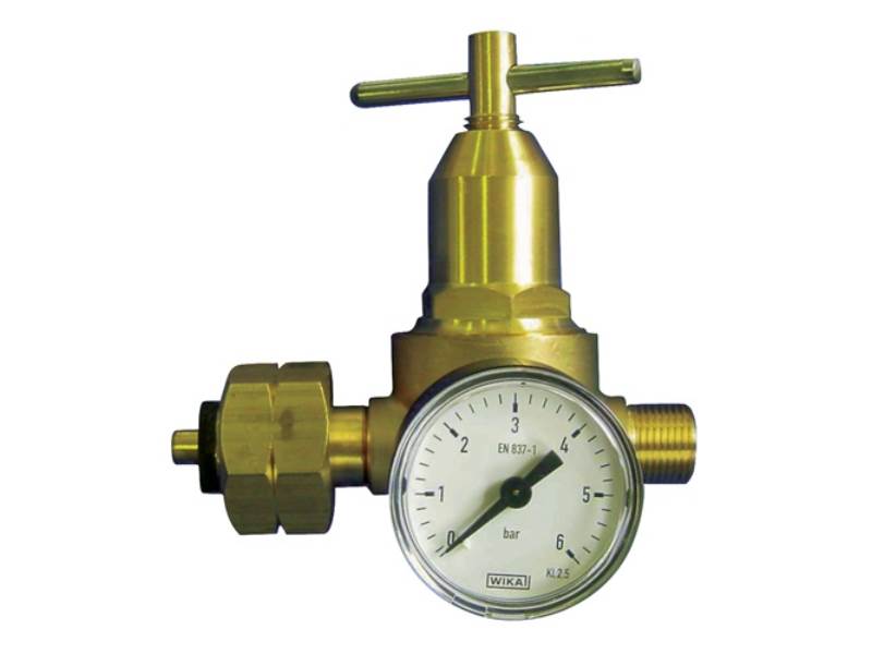 KAYSER 44412 Propankleindruckregler  mit Manometer 0,5 - 6 bar 18 kg/h W 21,8 x