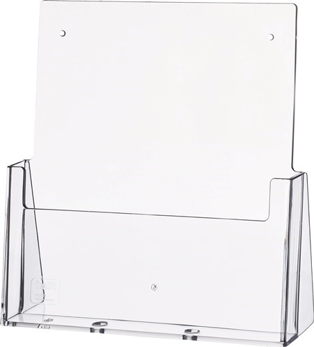 HELIT H23523- 02 Tischprospekthalter  DIN A4 hoch Kunststoff transparent freiste