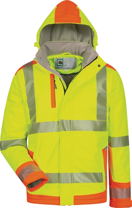 ELYSEE 23446-5 Warnschutz-Softshelljacke Rickmer Größe XXXL gelb/orange