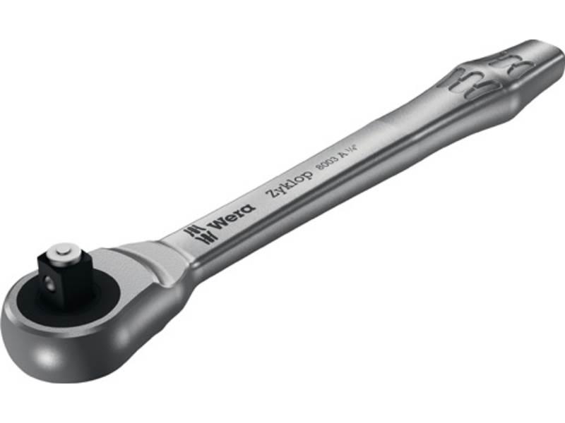 WERA 05004003001 Durchsteckknarre Zyklop Metal push 1/4 '' 38 Zähne Länge 141 mm