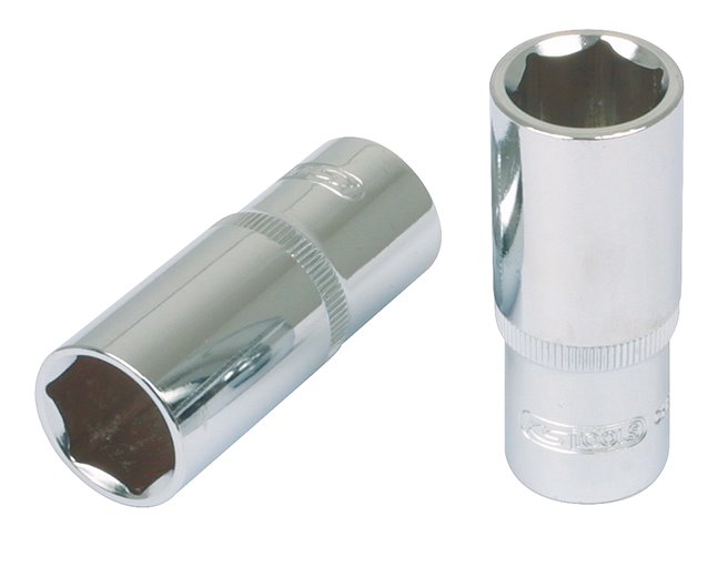 KS Tools 918.1433 1/4'' CHROMEplus Sechskant-Stecknuss, lang, 13mm