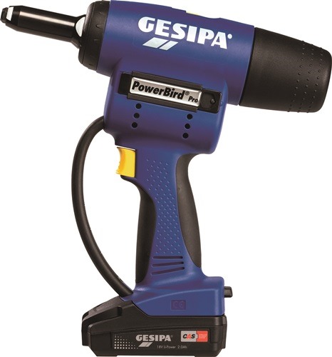 GESIPA 1679666 Akku-Blindnietsetzgerät PowerBird® Pro Gold Edition 9-teilig 2000