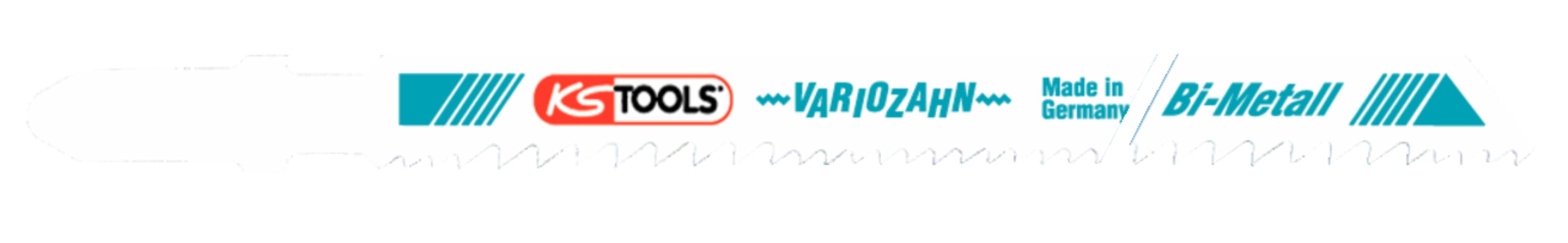 KS Tools 129.3150F Bi-Metall-Stichsägeblatt, 132mm, 1,8-2,5mm, 5er Pck