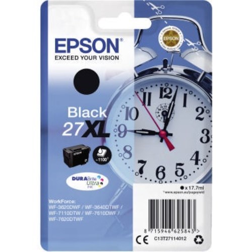 Epson Tintenpatrone C13T27114012 27XL 1.100Seiten 17,7ml schwarz