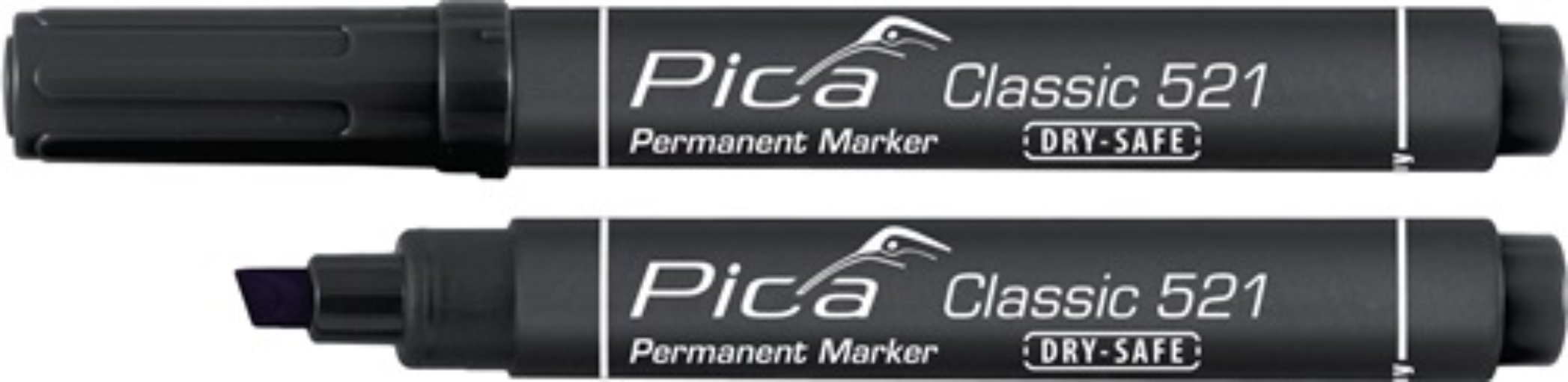 PICA 521/46 Permanentmarker Classic schwarz Strichbreite 2 - 6 mm Keilspitze
