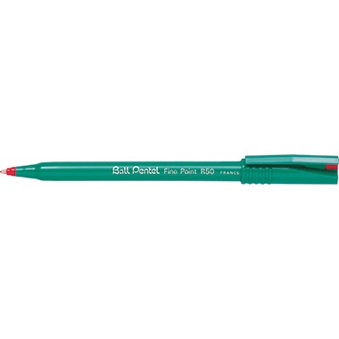 Pentel Tintenroller Ball R50-B 0,4mm Kappenmodell rot