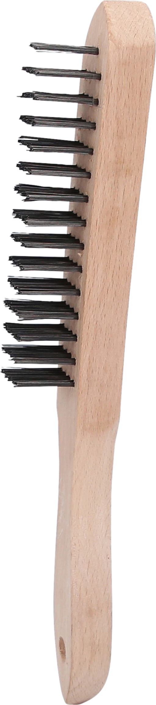 KS Tools 201.2311 Stahl-Handdrahtbürste 4-reihig, 290mm