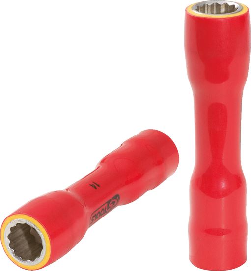 KS Tools 117.3859 3/8'' Stecknuss mit Schutzisolierung, XL, 19mm
