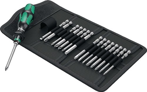 WERA 05059295001 Schraubendreher-Satz KK 60 17-teilig mit Handhalter und Wechsel