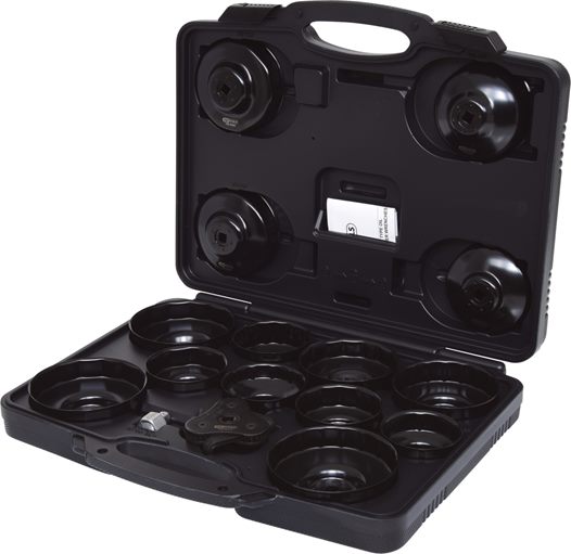 KS Tools 150.9310 3/8'' Ölfilterschlüssel-Satz, 16-tlg.