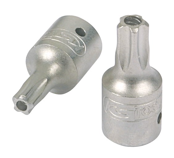 KS Tools 911.1475 1/4'' Bit-Stecknuss, Fünfstern mit Stirnlochbohrung, TS27