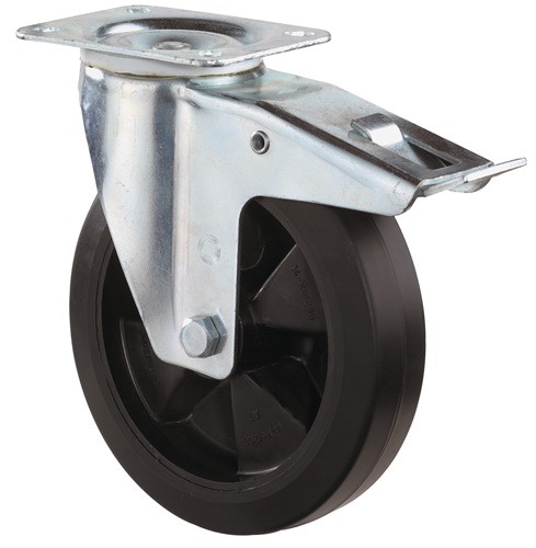 BS ROLLEN L420.B60.100 Lenkrolle mit Totalfeststeller  Rad-Ø 100 mm Tragfähigkei