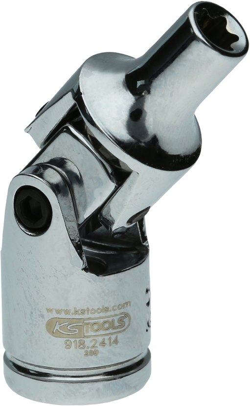 KS-Tools 918.2414 1/4'' Torx-E-Stecknuss mit Gelenk, E5