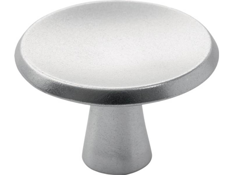 HERMETA 3751-01E Möbelknopf 3751 Aluminiumguss silberfarbig eloxiert