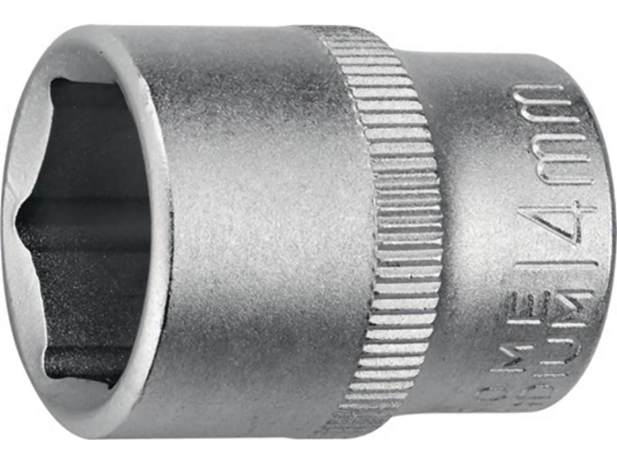 PROMAT  Steckschlüsseleinsatz  1/4 Zoll 6-kant Schlüsselweite 13 mm Länge 25 mm