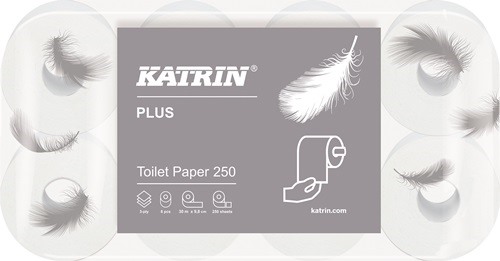 KATRIN 104872 Toilettenpapier Katrin 250 Long 3-lagig
