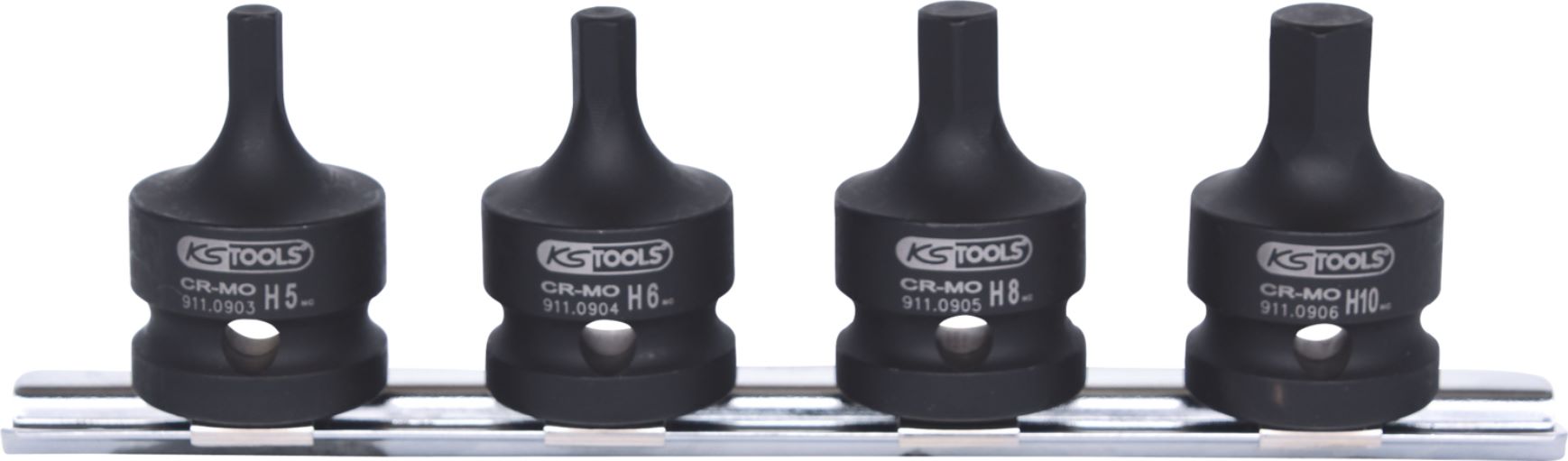 KS Tools 515.1103 1/2'' Kraft-Bit-Stecknuss-Satz, kurz, 4-tlg.