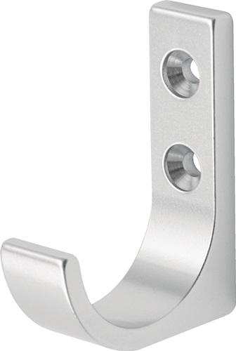 HERMETA 0149-01E Mantelhaken 0149 einfach Ausladung 51,5 mm Aluminium silberfarb