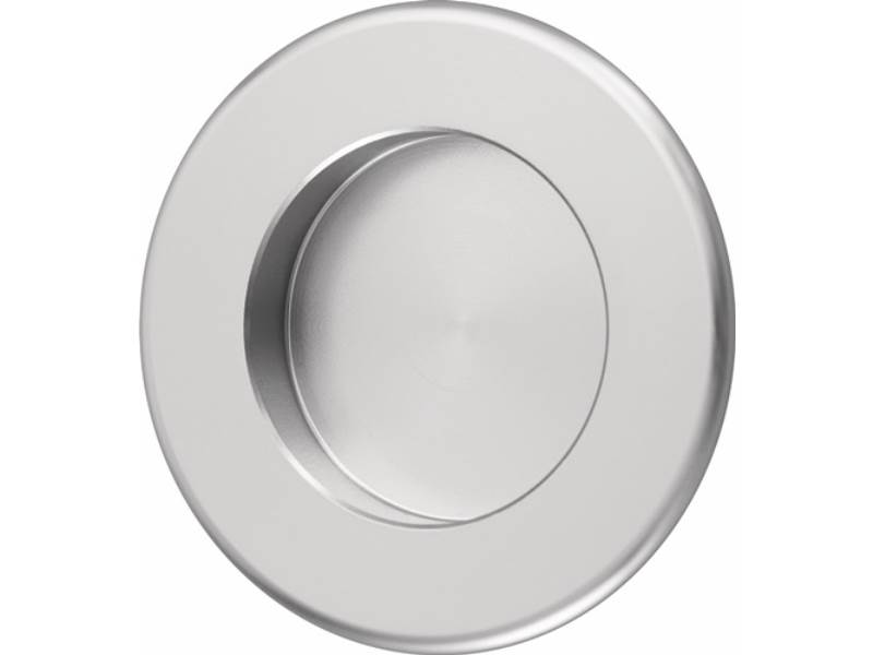 HERMETA 4554-01E Muschelgriff  Aluminium silberfarbig eloxiert rund  Einlass-Ø 3