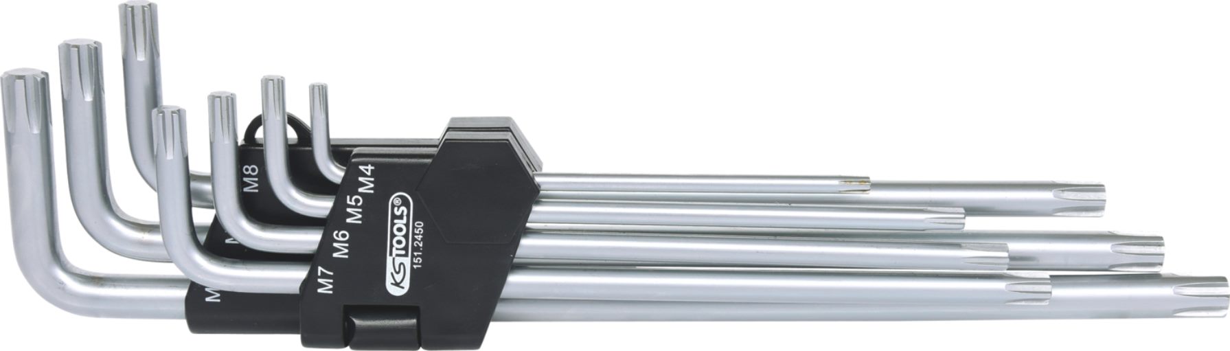 KS Tools 151.2450 RIBE-Winkelstiftschlüssel-Satz, lang, 7-tlg.