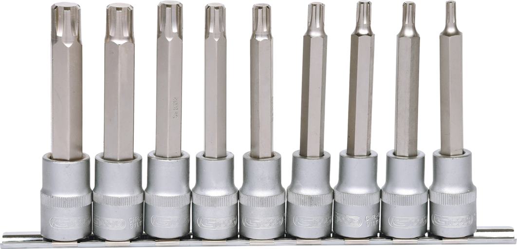 KS Tools 911.1335 1/2'' Bit-Stecknuss RIBE-Satz, 9-tlg., M5-M14