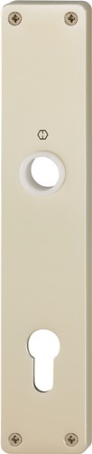 HOPPE 6715668 Langschildpaar 202H F2 / neusilberfarbig F2 PZ 92 mm