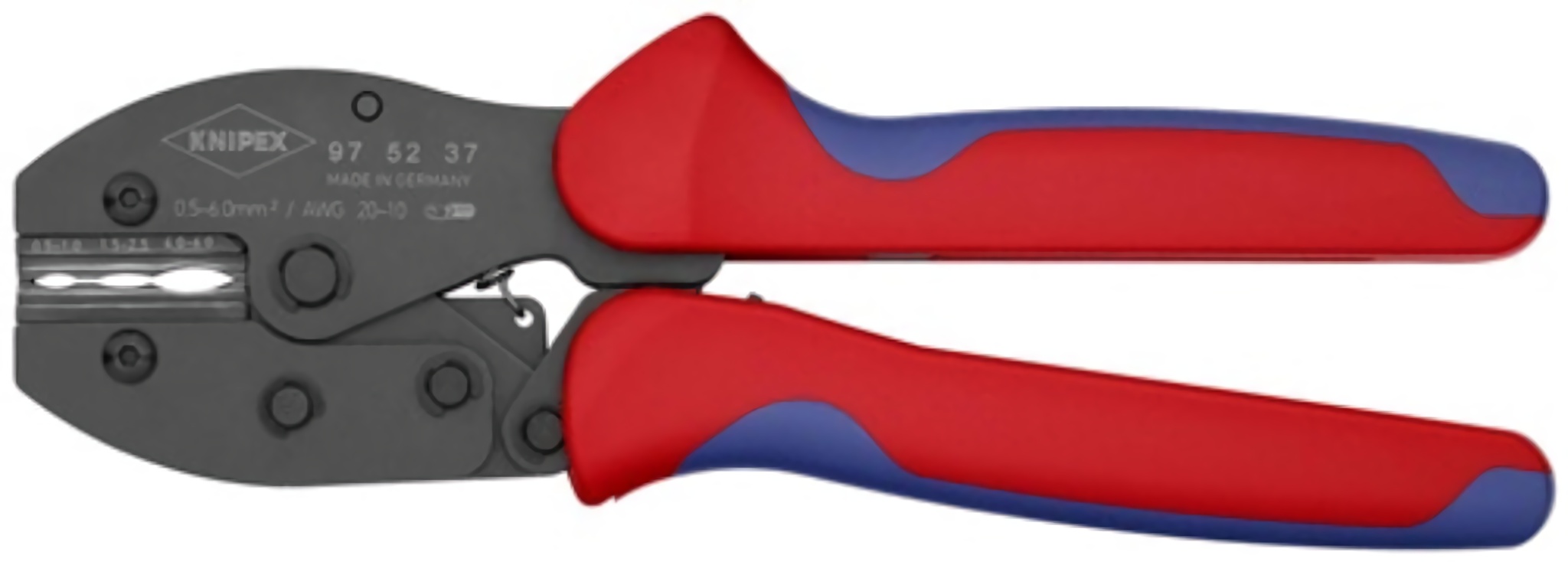 KNIPEX 97 52 37 Crimpzange PreciForce® Länge 220 mm 0,5 - 6 (AWG 20 - 10) mm² 47