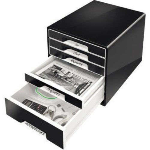 Leitz Schubladenbox CUBE 52531095 5Schubfächer schwarz