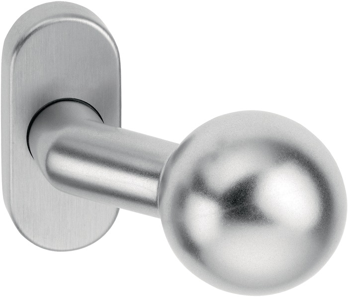 EDI 2133/4020/01 Feuerschutzkugelknopf 2133/4020 Aluminium F1 Ovalrosette Profil