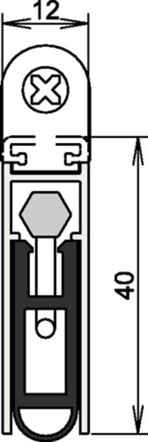 ATHMER 1-689-0708 Türdichtung Kältefeind Allround® 1-689 1-seitig Länge 708 mm A