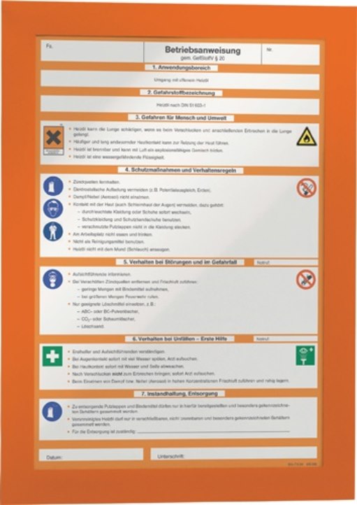 DURABLE 487209 Magnetrahmen  DIN A4 orange selbstklebende Rückenfolie