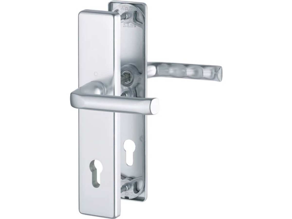 HOPPE 1775166 Schutzgarnitur London 113/2221A/2440 Aluminium F1 92 mm 67-72 mm