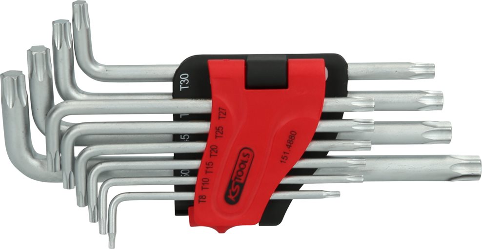 KS Tools 151.4880 Torx-Winkelstiftschlüssel-Satz, lang, 10-tlg.
