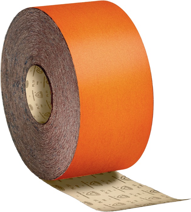 KLINGSPOR 3227 Schleifrolle PL 31 B 115 mm Körnung 180 für Farbe/Lack/Spachtel/H