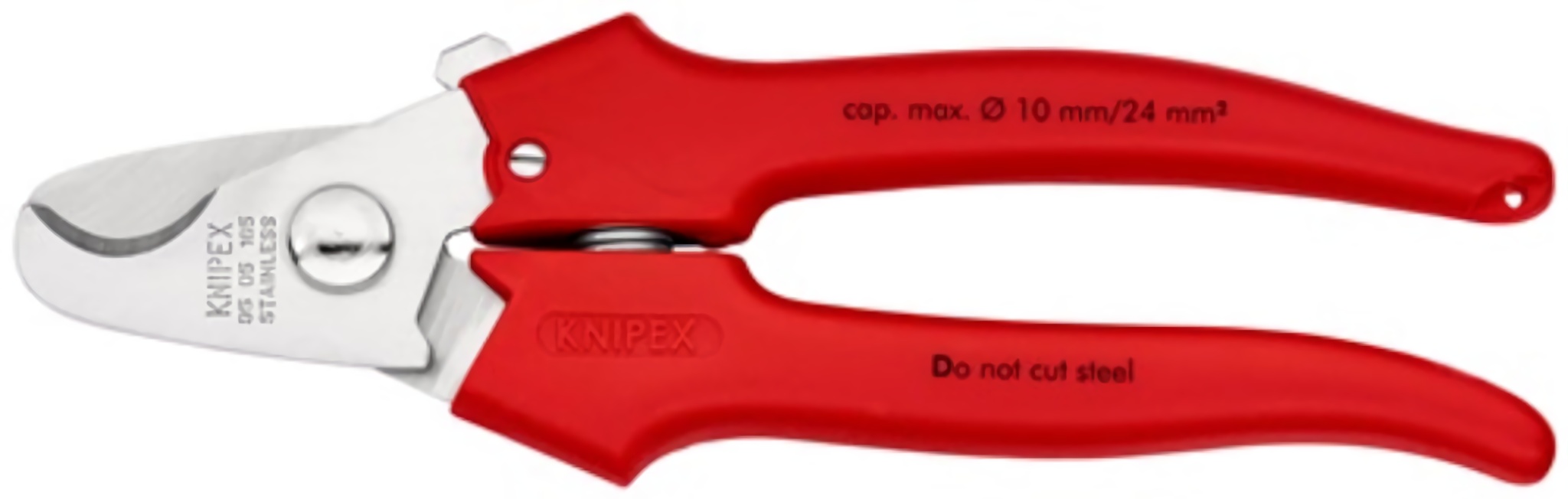 KNIPEX 95 05 165 Kabelschere  Länge 165 mm Kopf poliert Kunststoff umspritzt